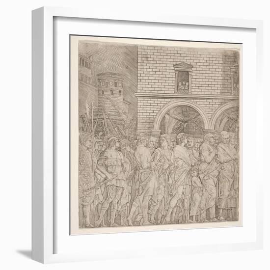 The Senators, from 'The Triumph of Julius Caesar, C.1495-Andrea Mantegna-Framed Giclee Print