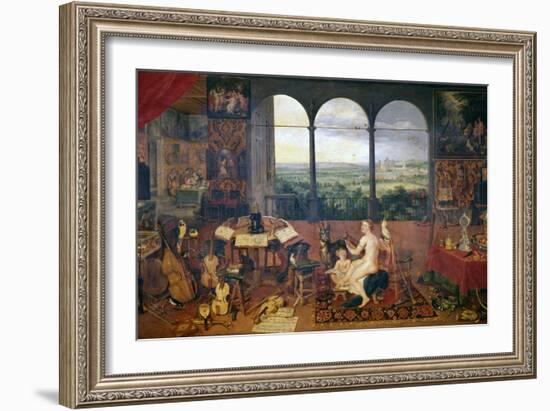 The Sense of Hearing, 1618-Jan Brueghel the Elder-Framed Giclee Print