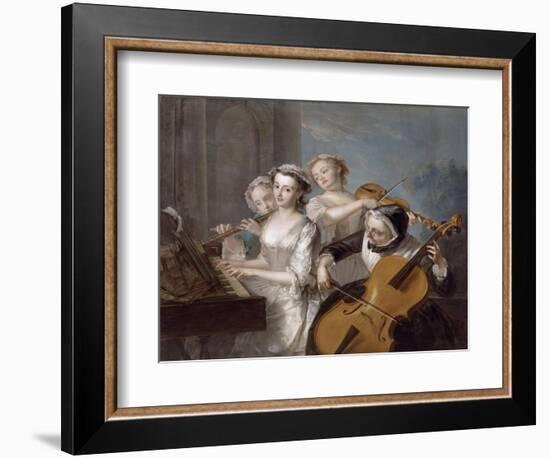 The Sense of Hearing, c.1744-7-Philippe Mercier-Framed Giclee Print