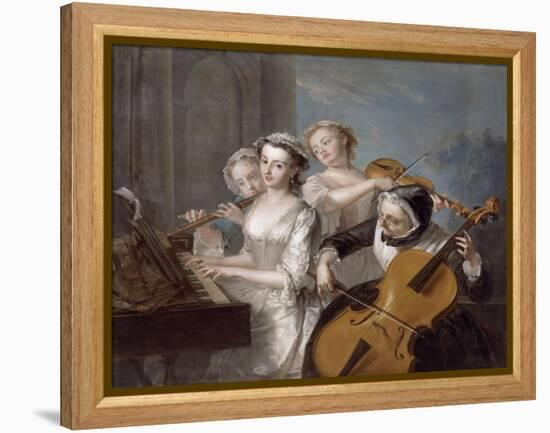 The Sense of Hearing, c.1744-7-Philippe Mercier-Framed Premier Image Canvas