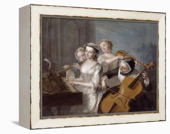 The Sense of Hearing, c.1744-7-Philippe Mercier-Framed Premier Image Canvas