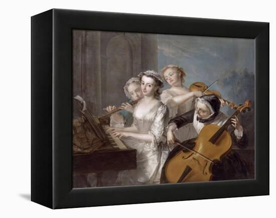 The Sense of Hearing, c.1744-7-Philippe Mercier-Framed Premier Image Canvas