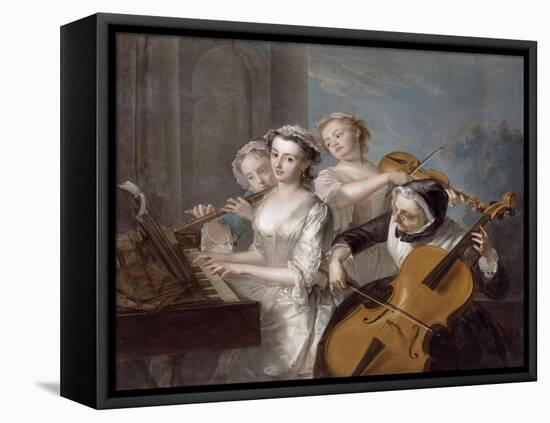 The Sense of Hearing, c.1744-7-Philippe Mercier-Framed Premier Image Canvas