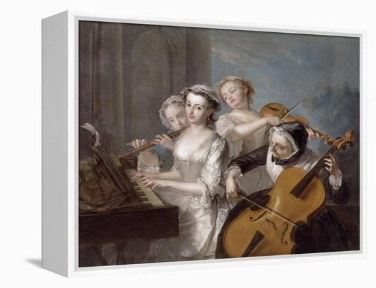 The Sense of Hearing, c.1744-7-Philippe Mercier-Framed Premier Image Canvas