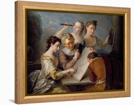 The Sense of Sight, c.1744-47-Philippe Mercier-Framed Premier Image Canvas