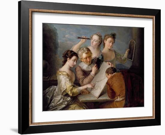 The Sense of Sight, c.1744-47-Philippe Mercier-Framed Giclee Print