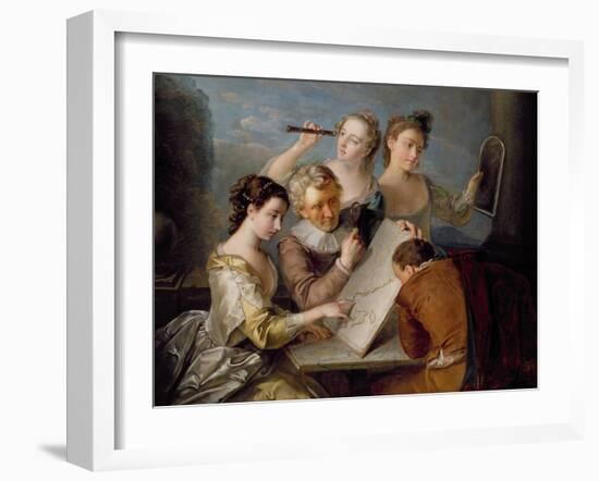 The Sense of Sight, c.1744-47-Philippe Mercier-Framed Giclee Print