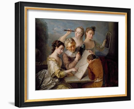 The Sense of Sight, c.1744-47-Philippe Mercier-Framed Giclee Print