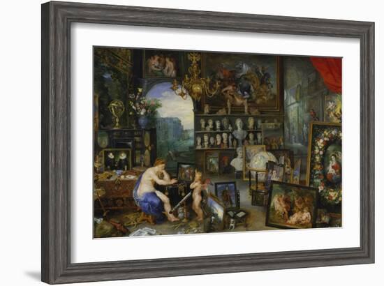 The Sense of Sight. (Executed with Peter Paul Rubens), 1617-Jan Brueghel the Elder-Framed Giclee Print