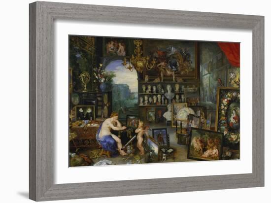 The Sense of Sight. (Executed with Peter Paul Rubens), 1617-Jan Brueghel the Elder-Framed Giclee Print