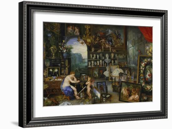 The Sense of Sight. (Executed with Peter Paul Rubens), 1617-Jan Brueghel the Elder-Framed Giclee Print