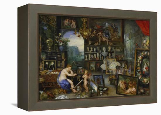 The Sense of Sight. (Executed with Peter Paul Rubens), 1617-Jan Brueghel the Elder-Framed Premier Image Canvas