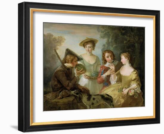 The Sense of Smell, c.1744-47-Philippe Mercier-Framed Giclee Print