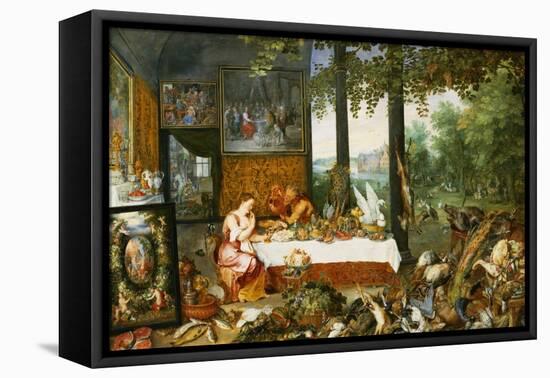 The Sense of Taste, 1618-Jan Brueghel the Elder-Framed Premier Image Canvas