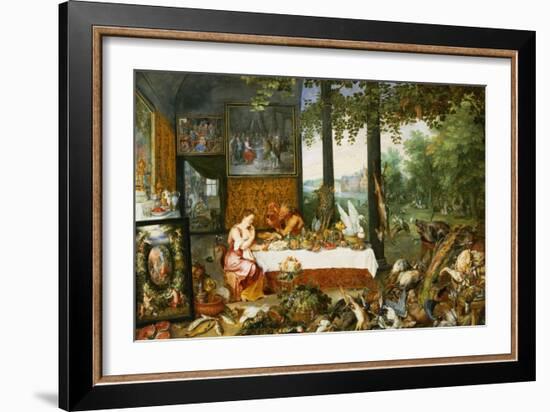 The Sense of Taste, 1618-Jan Brueghel the Elder-Framed Giclee Print