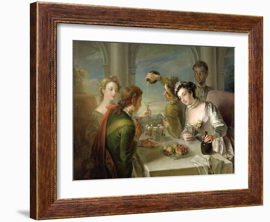 The Sense of Taste, c.1744-47-Philippe Mercier-Framed Giclee Print