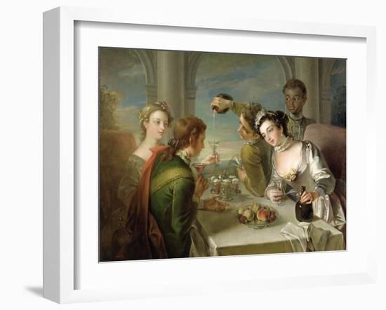 The Sense of Taste, c.1744-47-Philippe Mercier-Framed Giclee Print