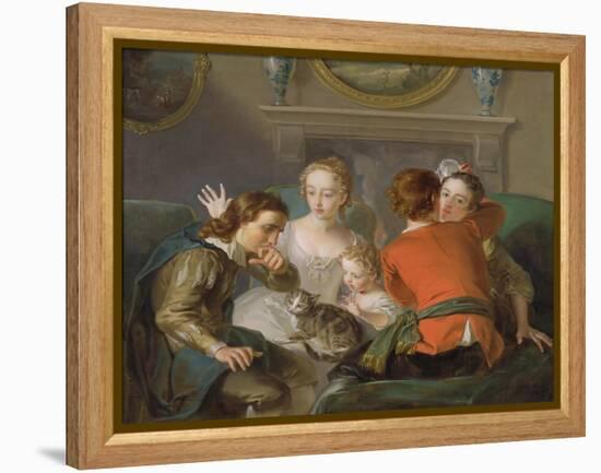 The Sense of Touch, c.1744-47-Philippe Mercier-Framed Premier Image Canvas