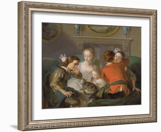 The Sense of Touch, c.1744-47-Philippe Mercier-Framed Giclee Print