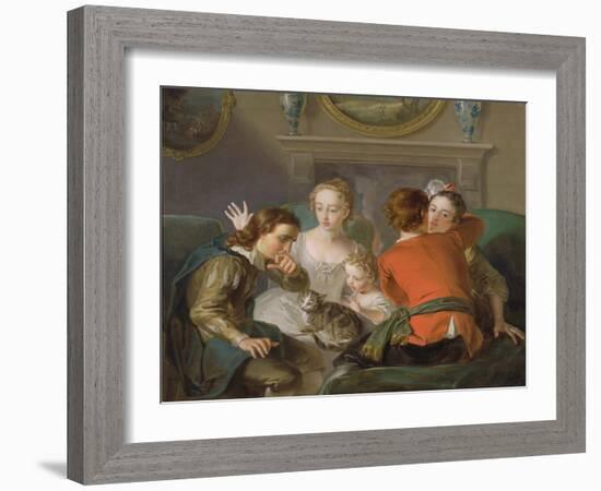 The Sense of Touch, c.1744-47-Philippe Mercier-Framed Giclee Print