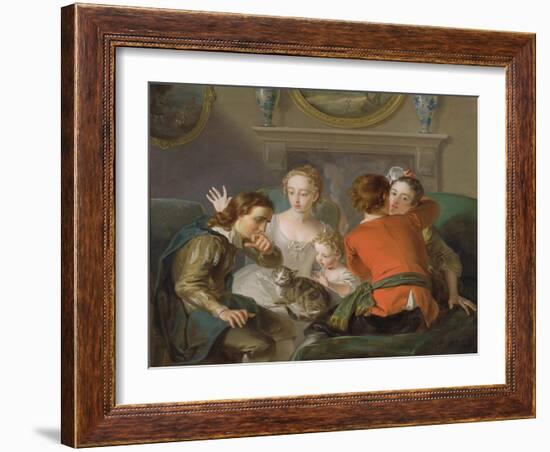 The Sense of Touch, c.1744-47-Philippe Mercier-Framed Giclee Print