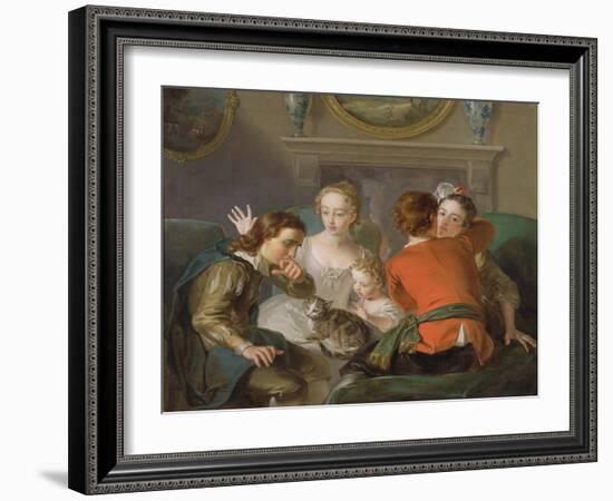 The Sense of Touch, c.1744-47-Philippe Mercier-Framed Giclee Print