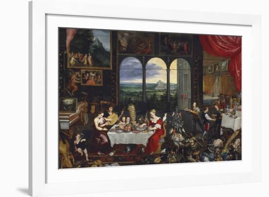 The Senses Of Hearing, Touch And Taste-Pieter Bruegel the Elder-Framed Giclee Print