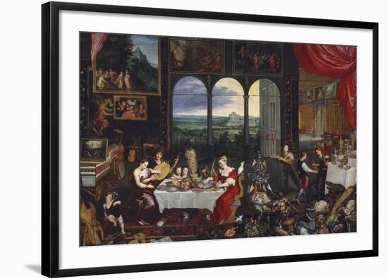 The Senses Of Hearing, Touch And Taste-Pieter Bruegel the Elder-Framed Giclee Print