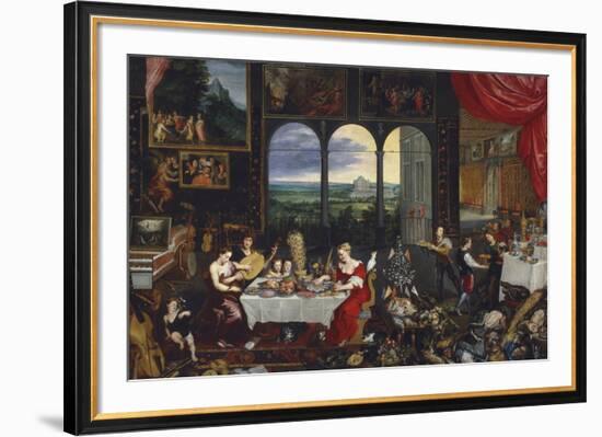 The Senses Of Hearing, Touch And Taste-Pieter Bruegel the Elder-Framed Giclee Print