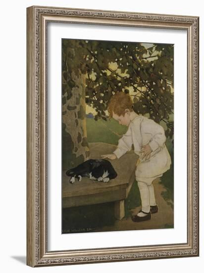 The Senses: Touch-Jessie Willcox-Smith-Framed Giclee Print