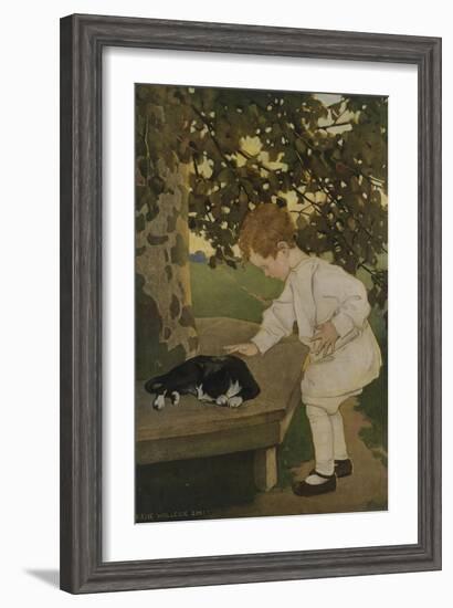 The Senses: Touch-Jessie Willcox-Smith-Framed Giclee Print