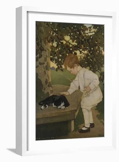 The Senses: Touch-Jessie Willcox-Smith-Framed Giclee Print