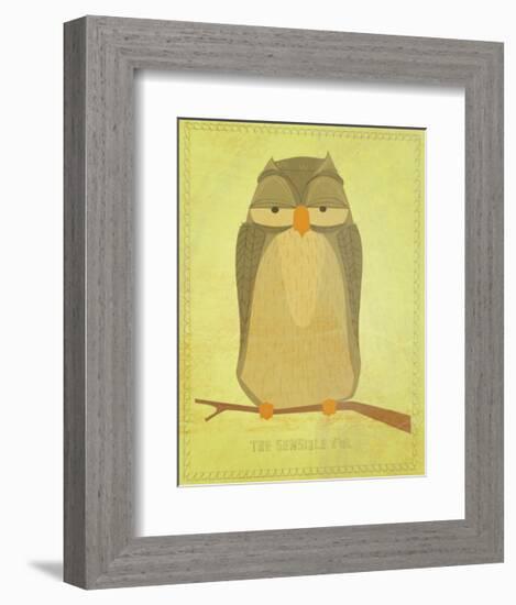 The Sensible Owl-John Golden-Framed Giclee Print