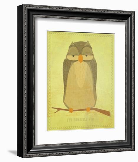 The Sensible Owl-John Golden-Framed Giclee Print