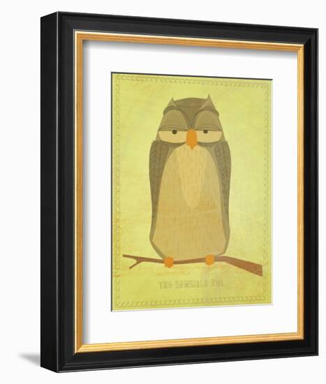 The Sensible Owl-John Golden-Framed Giclee Print