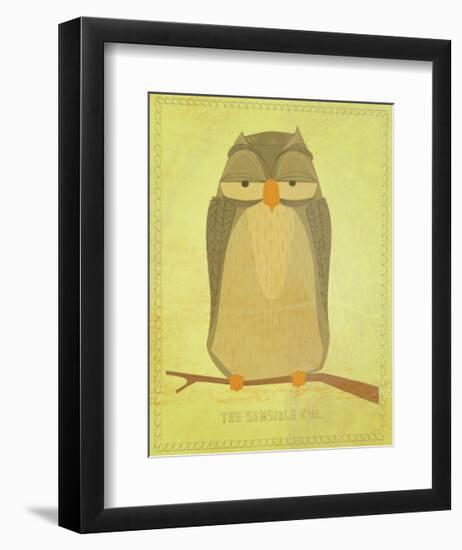 The Sensible Owl-John Golden-Framed Giclee Print