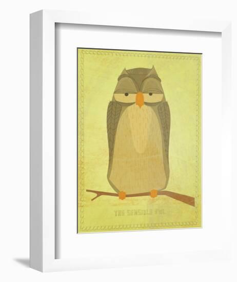 The Sensible Owl-John Golden-Framed Giclee Print