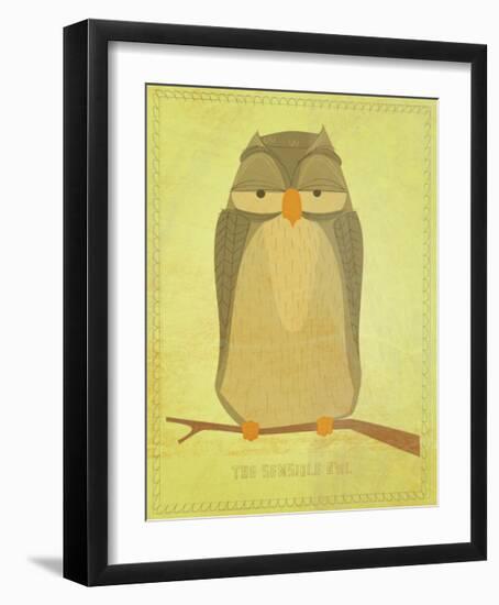 The Sensible Owl-John Golden-Framed Giclee Print