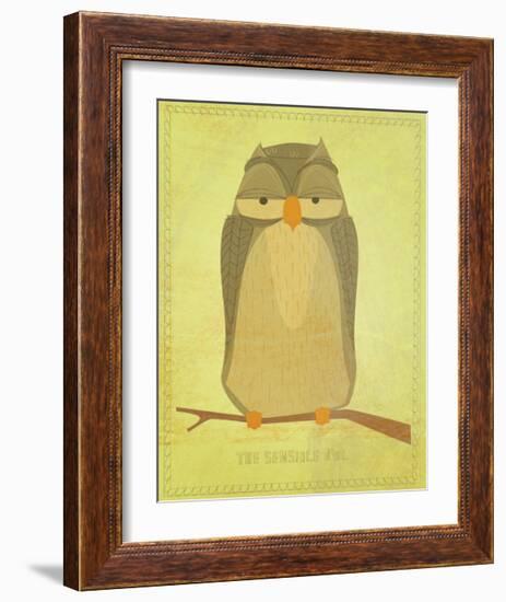 The Sensible Owl-John Golden-Framed Giclee Print