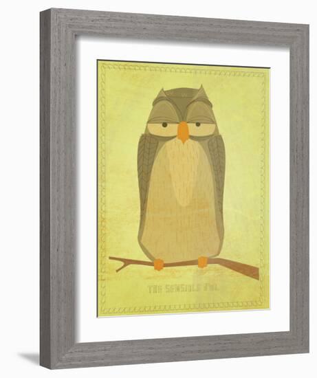 The Sensible Owl-John Golden-Framed Giclee Print