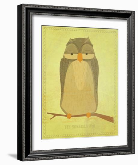 The Sensible Owl-John Golden-Framed Giclee Print