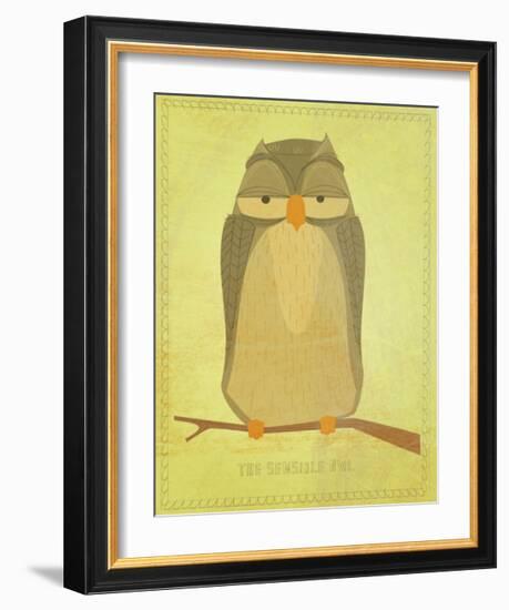 The Sensible Owl-John Golden-Framed Giclee Print