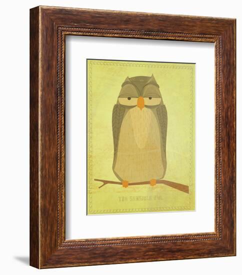 The Sensible Owl-John Golden-Framed Art Print