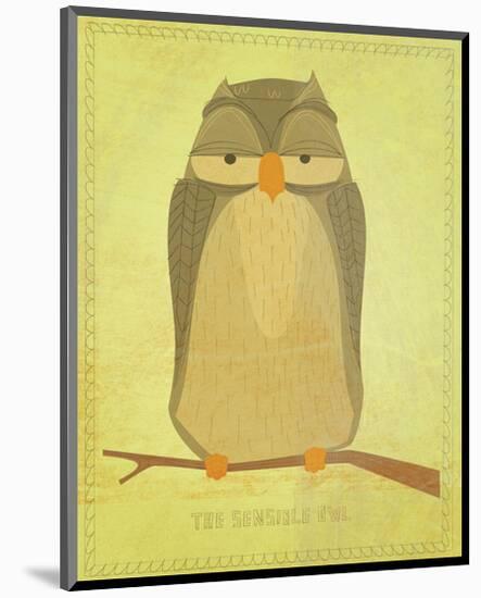 The Sensible Owl-John Golden-Mounted Art Print