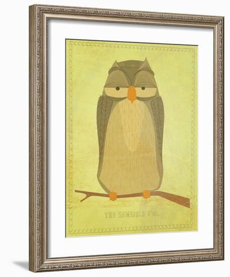 The Sensible Owl-John W^ Golden-Framed Art Print