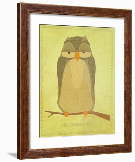 The Sensible Owl-John W^ Golden-Framed Art Print