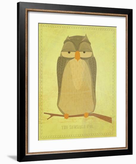 The Sensible Owl-John W^ Golden-Framed Art Print