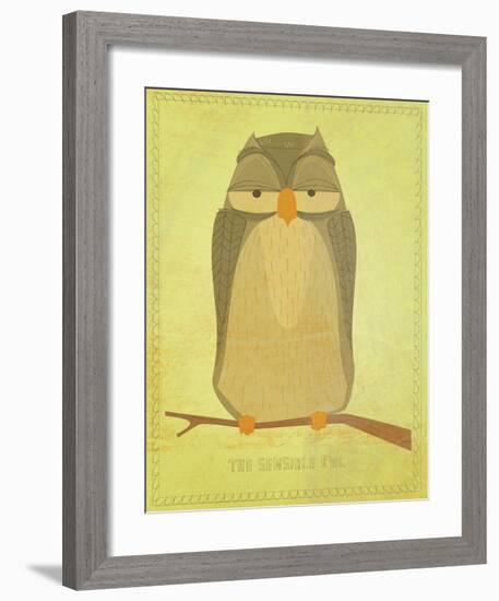 The Sensible Owl-John W^ Golden-Framed Art Print