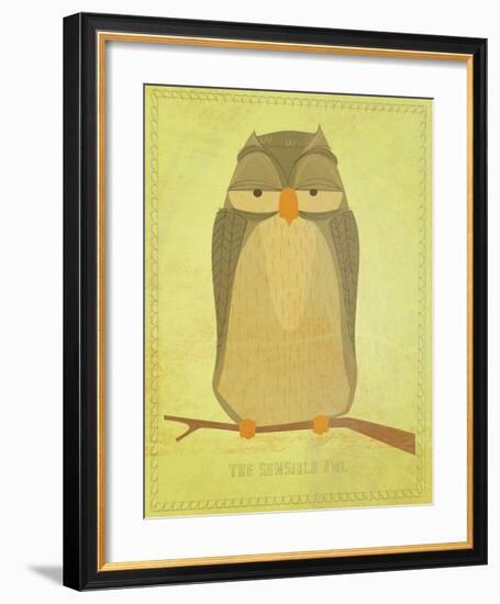 The Sensible Owl-John W^ Golden-Framed Art Print