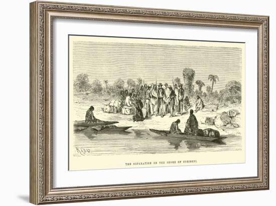 The Separation of the Shore of Coribeni-Édouard Riou-Framed Giclee Print